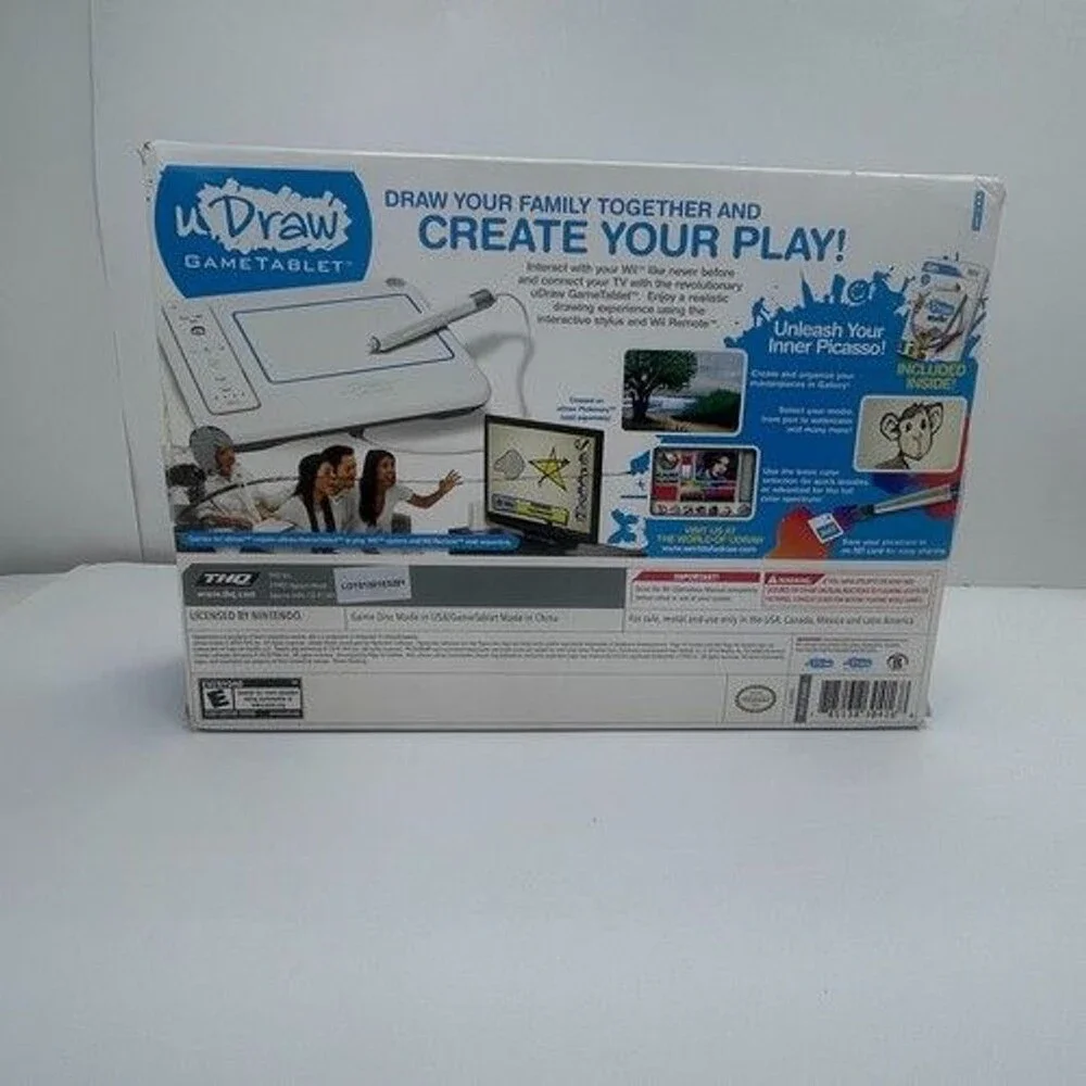 OEM White uDraw GameTablet uDraw Studio (Wii, 2010) Complete Controller